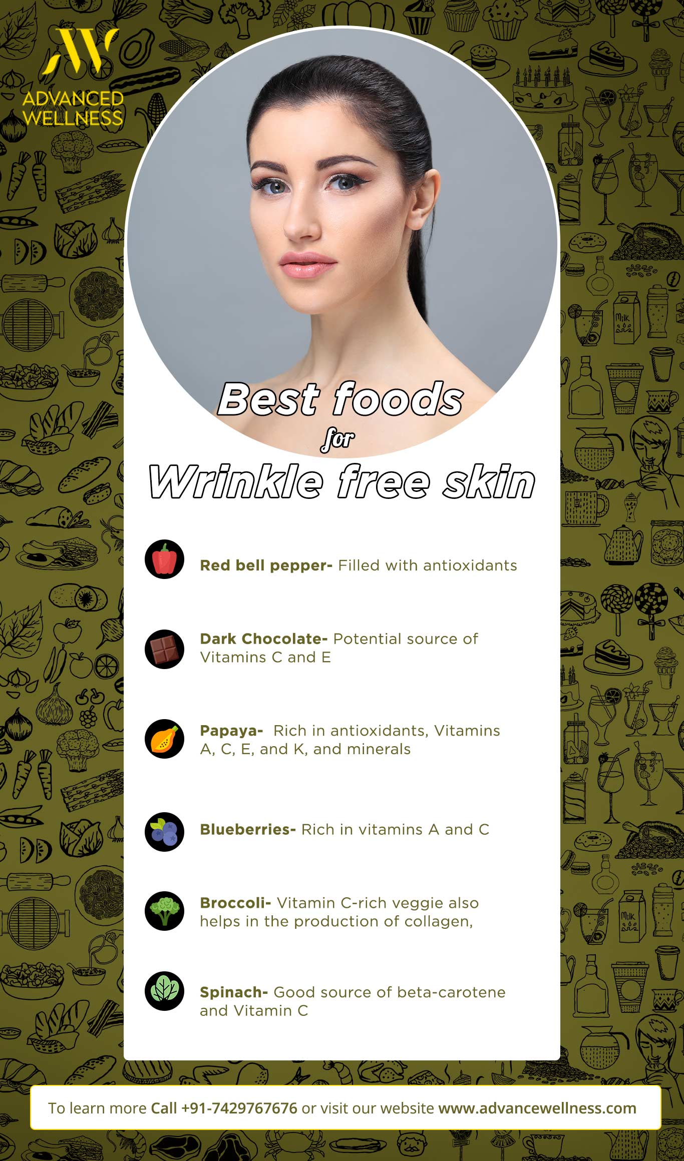 Best Foods for Wrinkle Free Skin