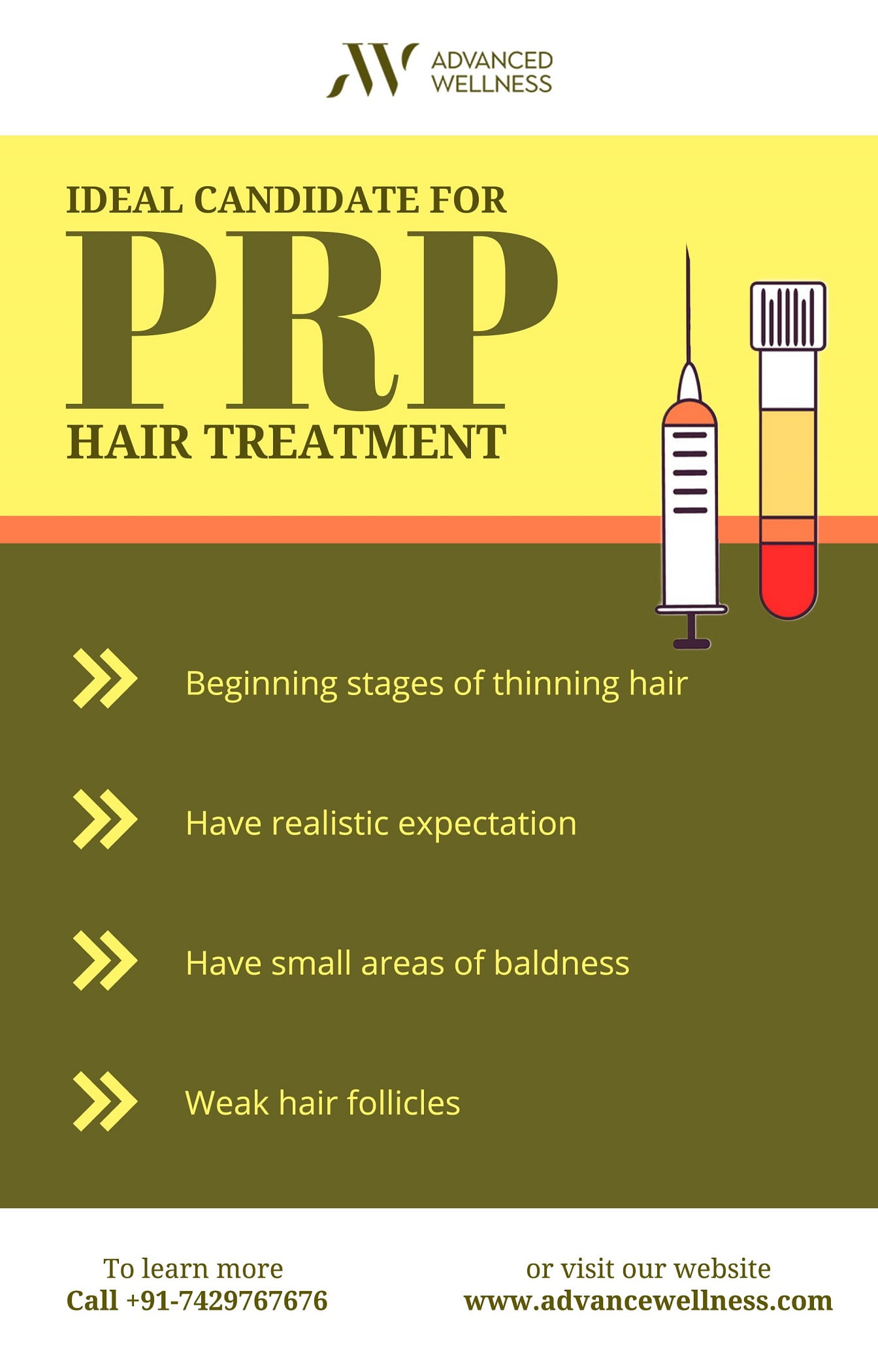 Ideal candidate for PRP hair treatment